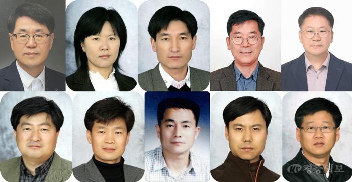 상단 왼쪽부터 김영윤 행정복지국장, 안미숙 농업기술센터소장, 신형수 농업정책과장, 정영훈 도시건축과장, 박재호 건설교통과장, 하단 왼쪽부터 김현용 연풍면장, 안창균 소수면장, 김기석 문광면 부면장, 홍순일 청안면 부면장, 조태홍 주무관.jpg
