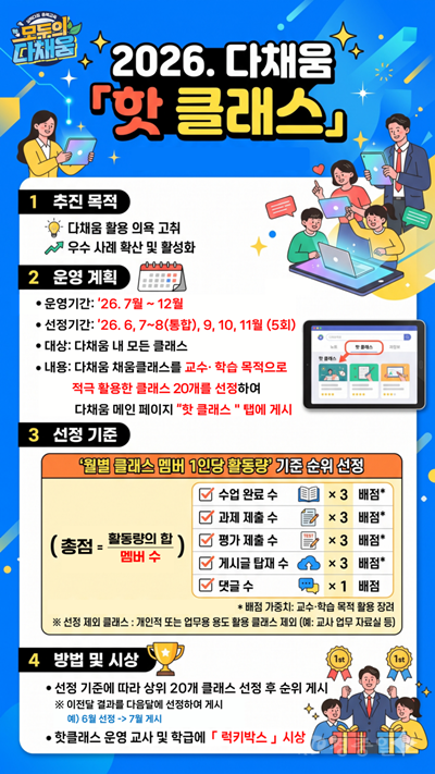 충북교육청, _다채움 핫 클래스_ 운영(사진 표지).png