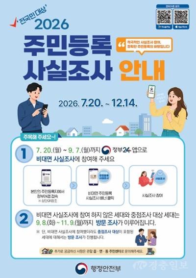 01.1 청주시, 20일부터 ‘2026년 주민등록 사실조사’ 실시. 사진.jpg