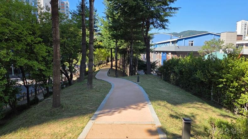 가오동 완충녹지에 새롭게 조성된 맨발 산책길 모습1.jpg