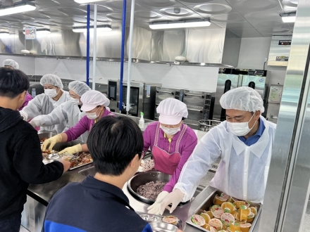 괴산증평교육지원청, 형석중 학교급식 현장 방문