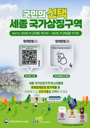 행복청, 국가상징구역 설계 공모에 ‘국민 한 표’ 반영
