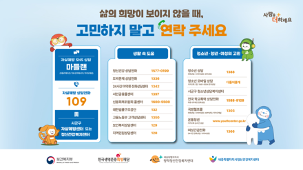 세종광역정신건강복지센터, 봄철 자살 고위험 시기 집중 대응