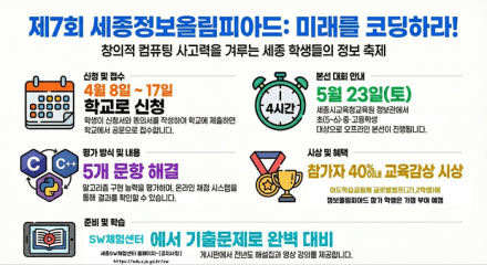 세종시교육청, ‘제7회 세종정보올림피아드’ 개최