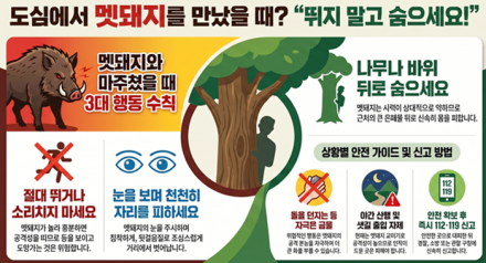 주택가까지 내려온 멧돼지…세종소방 “무리한 대응 금물”