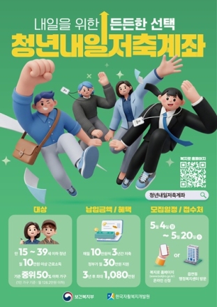 청주시, ‘청년내일저축계좌’ 20일까지 신규 모집