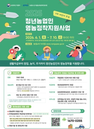 천안시, 청년농업인 영농정착지원사업 2차 추가 모집