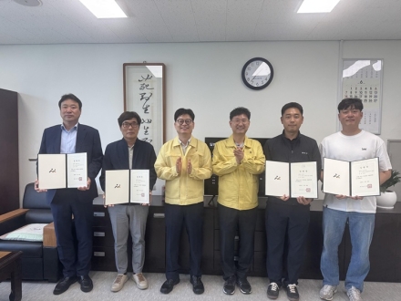 아산시, 풍수해 대비 ‘지역건설업 자율방재단’ 출범… 임명장 수여식 개최