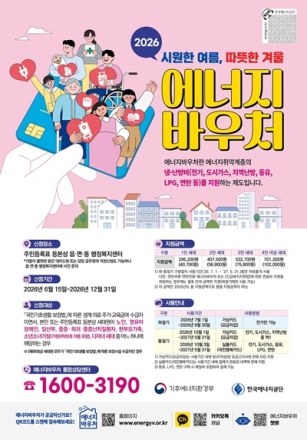 대전시, 에너지 취약계층 에너지바우처 신청 접수