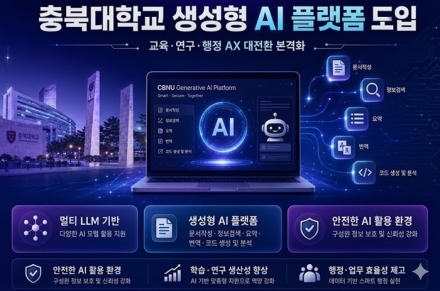 충북대, ChatGPT·Claude·Gemini 통합한 생성형 AI 플랫폼 6월 개통