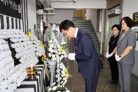 윤건영 충북교육감, 오송 참사 3주기 맞아 희생자 추모
