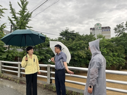 임은성 청주시의회 의장, 집중호우 피해 현장 긴급 점검