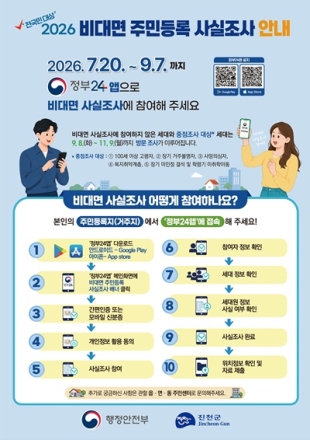 진천군, 2026년 주민등록 사실조사 실시
