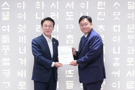 조상호 시장, 김민석 민주당 당대표 후보 만나 "행정수도특별법 연내 제정 힘 모아달라"