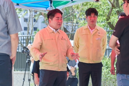 "안전이 먼저"…오세현 시장, 용화체육공원 현장서 직접 내린 지시