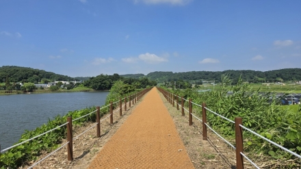 아산시, 상성저수지 1.9km 수변산책로 완성…시민 휴식·관광 명소 기대