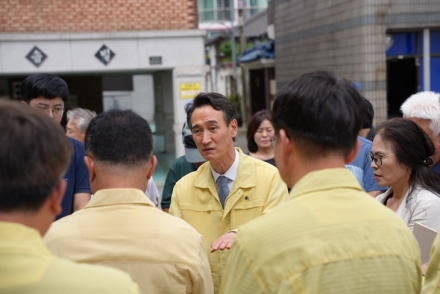 이정태 충북도의원, 청주 모충동 침수 현장 점검…“반복 수해 막을 예방 마스터플랜 마련해야”