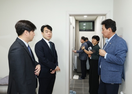 아산시의회 문화복지환경위, 시청 휴게실 점검…“의무실 필요”