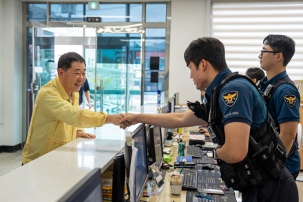 이재영 증평군수, 추석 당일 치안·소방·교통 현장 점검