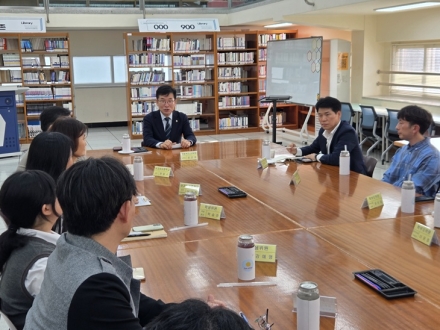 충북교육청, 매괴여중 교육공동체와 소통…학교 현장 목소리 청취