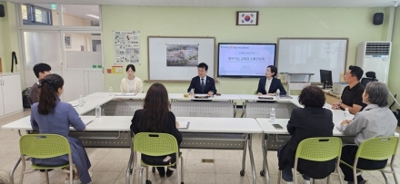 윤건영 교육감, 음성 감곡중서 교사들과 현장 애로 청취