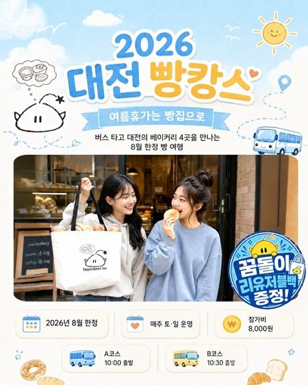 대전 빵시투어, 대표 빵집 찾아가는 2개 노선으로 개편
