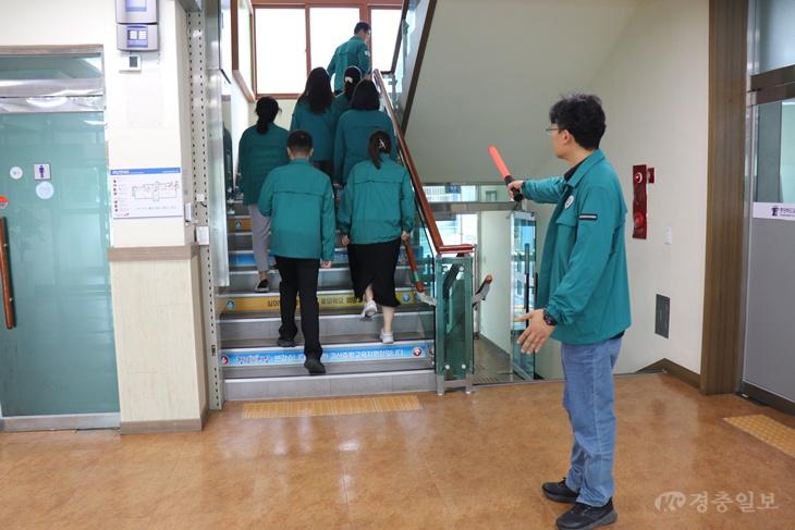 괴산증평교육지원청, 민방위 대피 훈련 실시