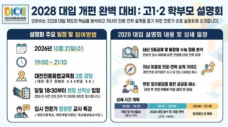 1-1. 2028 대입 개편 완벽 대비, 고1,2 학부모 설명회 개최 안내 포스터.jpg