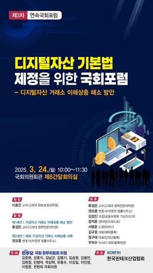 강준현 국회의원 , 3 회차 「 디지털자산 기본법 제정을 위한 국회 포럼 」 개최